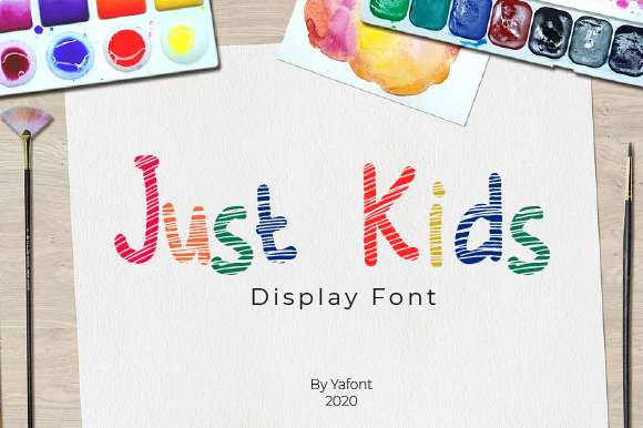 Just Kids: A Playful Display Font Bursting with Color and Charm