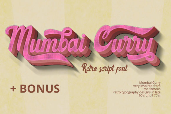 Mumbai Curry Display Font for Retro Branding
