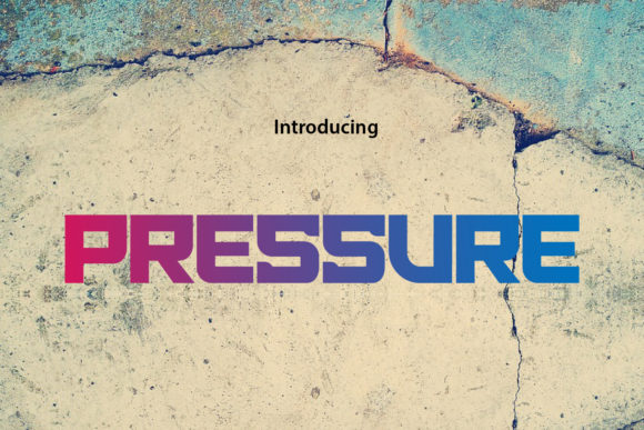 Pressure Display Font for Handmade Product Design