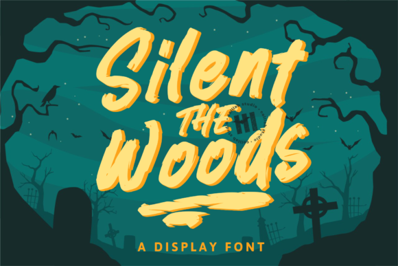 Silent the Woods: A Bold Brush Display Font for Editorial Impact