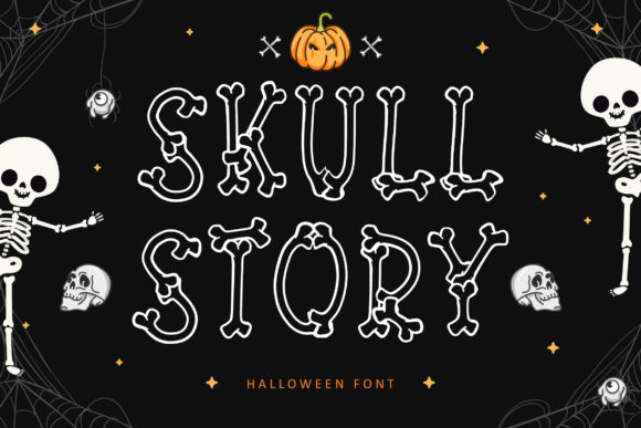 Skull Story Display Font: Spooky Identity for Small Businesses