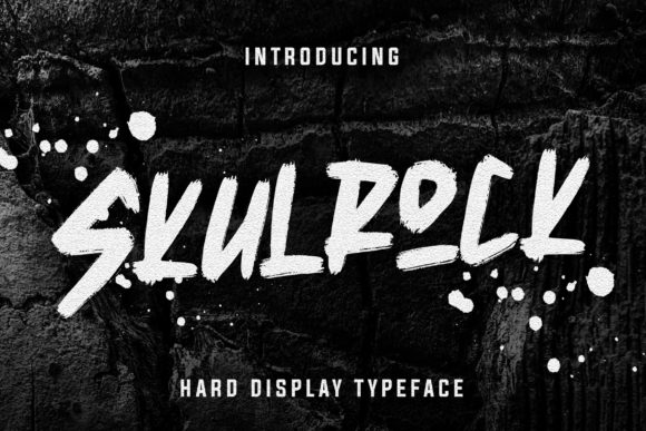Skulrock: Bold Brush Display Font for Web Design