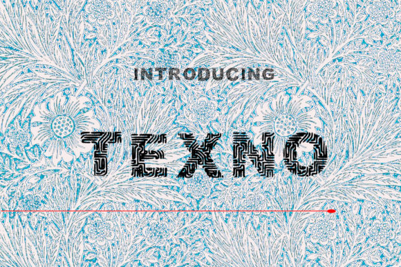 Texno: A Circuit-Inspired Display Font for Editorial Impact