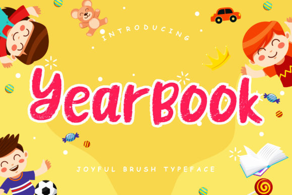 Yearbook: A Joyful Brush Pen Display Font for Crafters